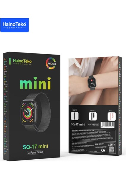 Sq-17 Mini Akıllı Saat 3 Kordonlu 38 mm Watch 10 Series Mini Sesli Görüşme Chatgpt modelleri