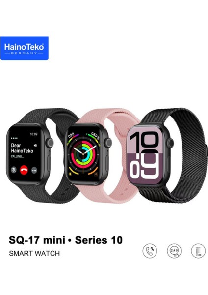 Sq-17 Mini Akıllı Saat 3 Kordonlu 38 mm Watch 10 Series Mini Sesli Görüşme Chatgpt