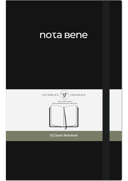 Journals Nota Bene Classic Sert Kapak Defter (Siyah, 13X21 Cm)