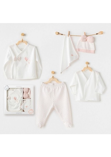 Andywawa AC25550 Newborn Set Pınk Baloons 5'li Hastane Çıkışı Ekru