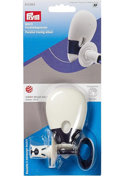 610943 Paralel Kopya Tekerleği Multi Ergonomik, Erik Mavisi, Beyaz, Tek Boy