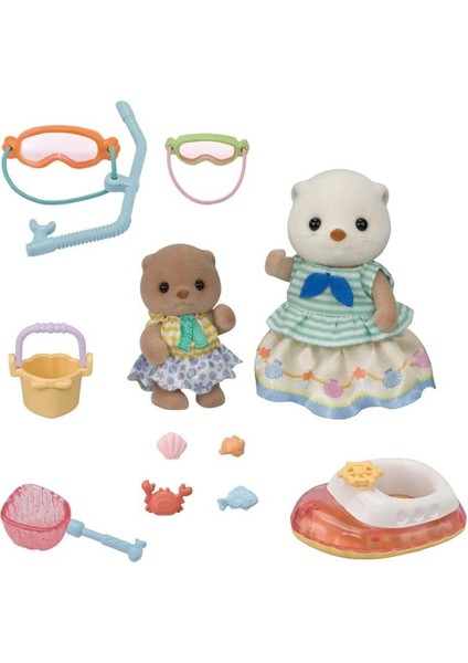 5804 Sylvanian Families Su Samuru Kız Kardeşler ve Şnorkel Seti +3 Yaş.glpzr