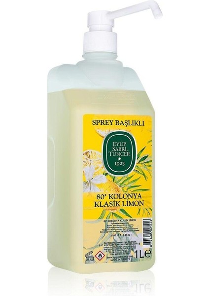 Limon Kolonyası Sprey Başlıklı 1 LT