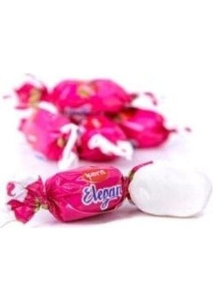 Elegan Çilek Dolgulu Toffe Şeker 1 kg