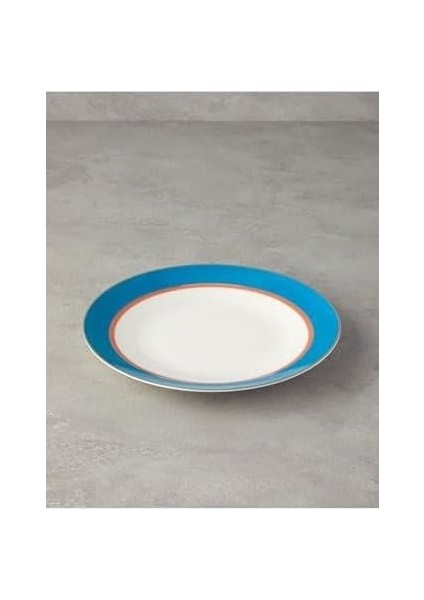 Home Carny Bone Porselen Servis Tabağı 25 cm Mavi