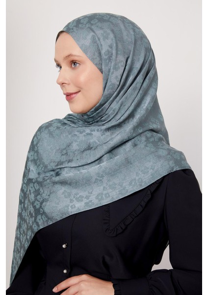 Mint Yeşili Leopar Desen İtalyan Jakar Şal fiyatları