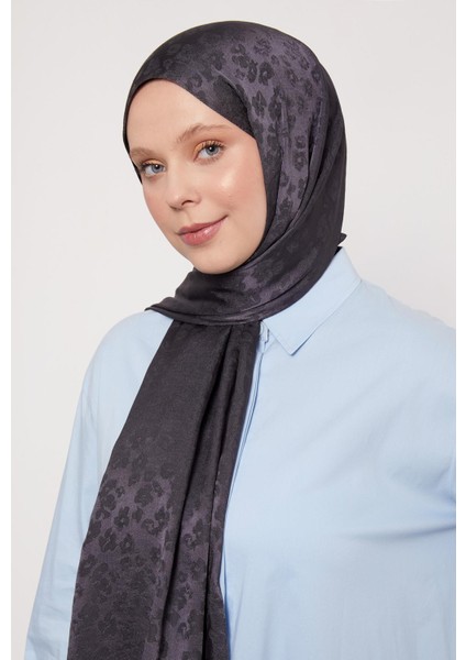 Antrasit Leopar Desen İtalyan Jakar Şal modelleri