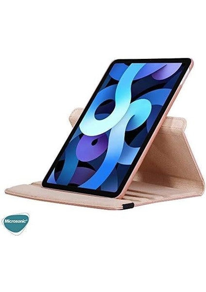 Apple iPad Air 11 2024 Için Kılıf (A2902-A2903) 360 Rotating Stand Deri Mor [ipad Air 11 2024 ile Uyumlu Kılıf - Mor]