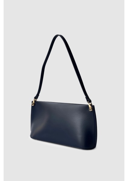 Lycie Mat Görünümlü Astarlı Mıktanıs Kapamalı Omuz ve Kol Çantası Lacivert fiyatları