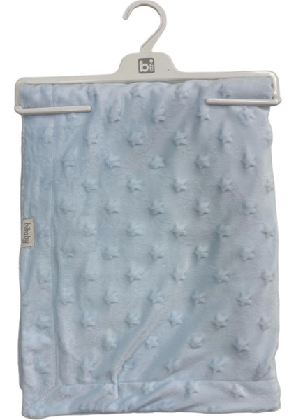 Embossed Star 90X108 Battaniye 64728 Blue