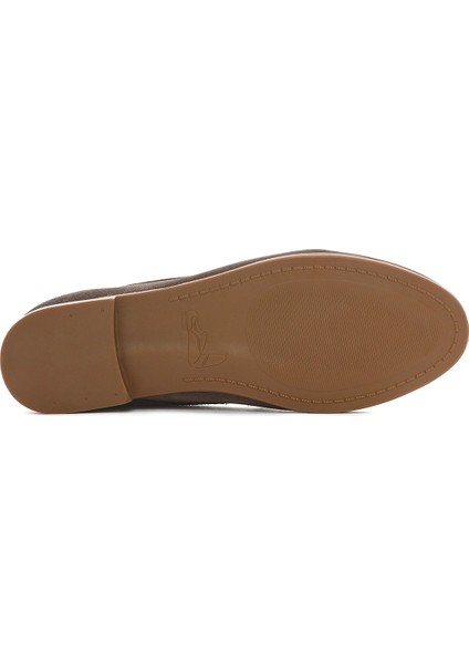 Kadın Vizon Tokalı Süet Deri Loafer 25SFD351610
