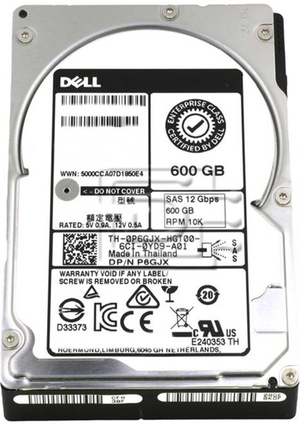 600GB 2.5" 10,000RPM 128MB Sas Harddisk