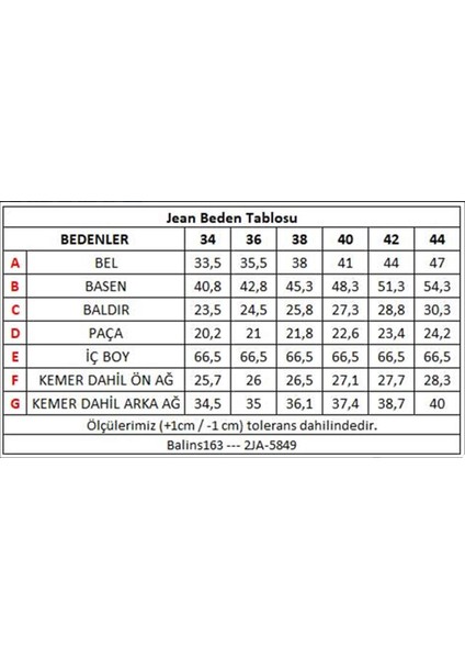 Kadın Kot Pantolon 2JA/6639