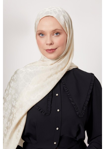 Krem Leopar Desen İtalyan Jakar Şal modelleri