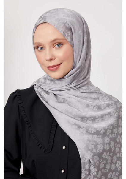 Gri Leopar Desen İtalyan Jakar Şal modelleri