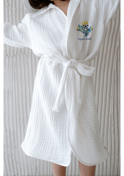 4 Kat Müslin Bornoz - For Baby Serisi - Sarı Lacivert modelleri