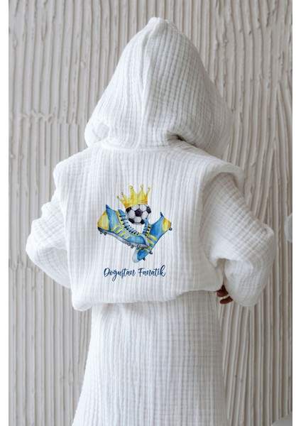 4 Kat Müslin Bornoz - For Baby Serisi - Sarı Lacivert fırsatları