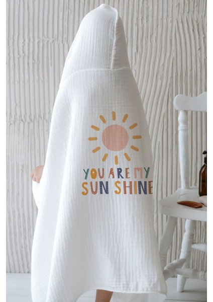 4 Kat Müslin Kapüşonlu Havlu - Little Baby Serisi - You Are My Sun Shine fiyatları