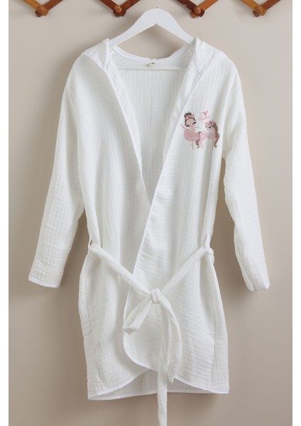4 Kat Müslin Bornoz - For Baby Serisi - Pembe Tütülü Balerin ve Unicorn fiyatları