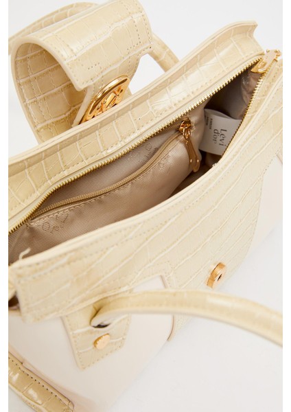 Krem Rugan Baget Omuz Çantası fırsatları