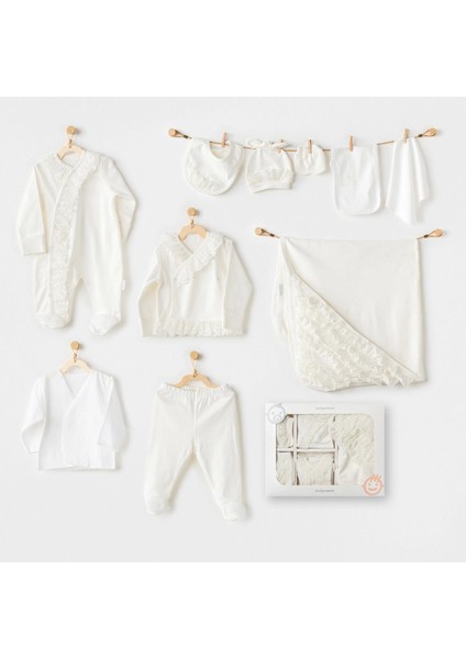 Andywawa AC25311 Newborn Chic Girl 10'lu Hastane Çıkışı Ekru