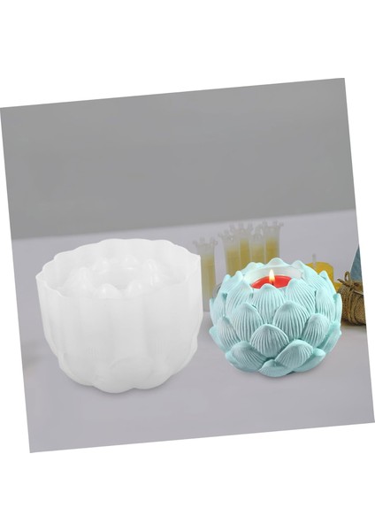 Silikon Çiçek Tomurcuğu Tealight Mumluk Kalıbı