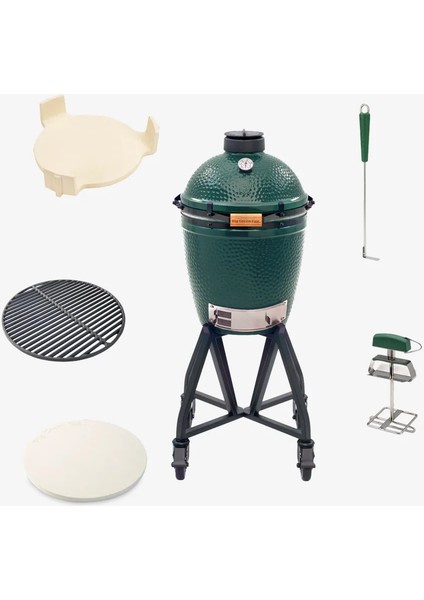 Bıg Green Egg Medium Başlangıç Seti – 4-8 Kişilik Gurme Barbekü Keyfi (Yurt Dışı)