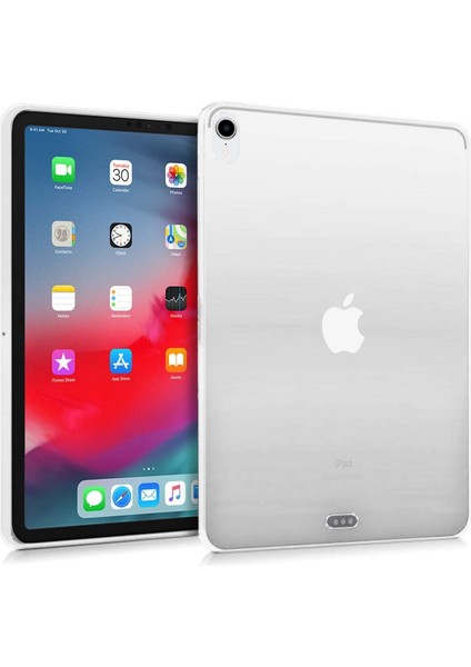 Apple iPad Pro 11'' 2018 (A1980-A2013-A1934-A1979) Için Kılıf Transparent Soft Beyaz [ipad Pro 11 ile Uyumlu Kılıf - Beyaz]