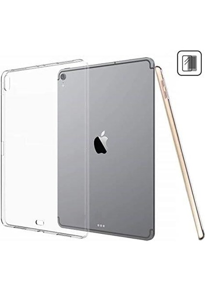 Apple iPad Pro 11'' 2018 (A1980-A2013-A1934-A1979) Için Kılıf Transparent Soft Beyaz [ipad Pro 11 ile Uyumlu Kılıf - Beyaz]