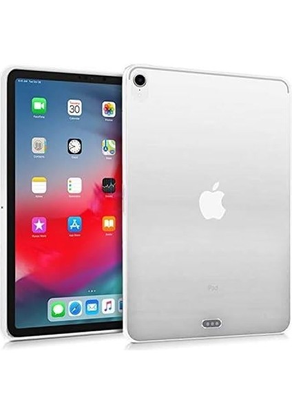 Apple iPad Pro 11'' 2018 (A1980-A2013-A1934-A1979) Için Kılıf Transparent Soft Beyaz [ipad Pro 11 ile Uyumlu Kılıf - Beyaz]