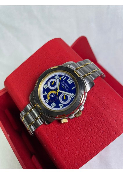 BS902025106A Retro Model Yuvarlak Metalik Kasa Üç Fonksiyonlu Rakamlı Mavi Kadranlı Klasik Erkek Kol Saati modelleri