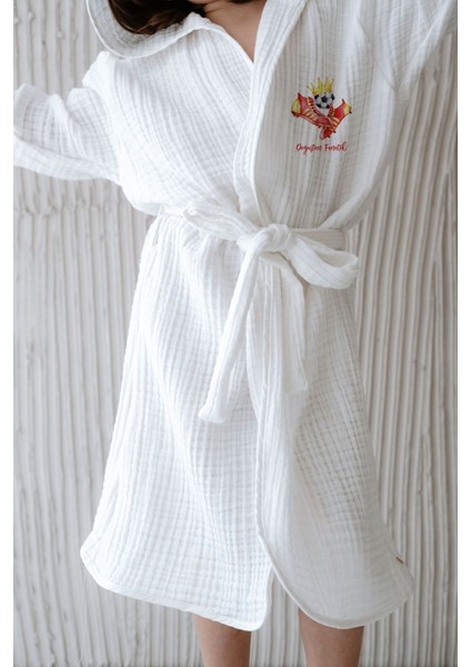 4 Kat Müslin Bornoz - For Baby Serisi - Sarı Kırmızı modelleri