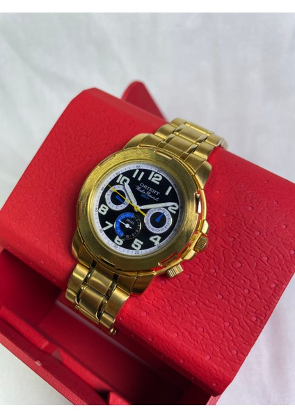 BS902025106B Retro Model Yuvarlak Metalik Kasa Üç Fonksiyonlu Rakamlı Siyah Kadranlı Klasik Erkek Kol Saati modelleri