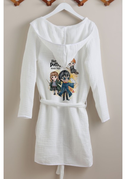 4 Kat Müslin Bornoz - Cartoon Serisi - Harry Potter ve Arkadaşları