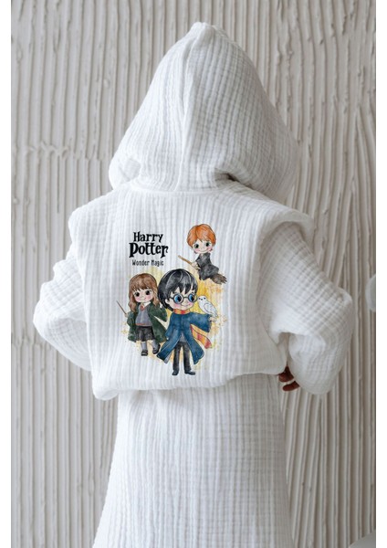 4 Kat Müslin Bornoz - Cartoon Serisi - Harry Potter ve Arkadaşları modelleri