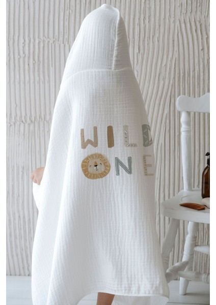 4 Kat Müslin Kapüşonlu Havlu - Royal Series - Wild One fiyatları