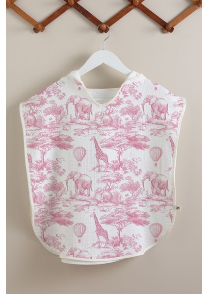 4 Kat Müslin Panço - Pink Toile De Jouy