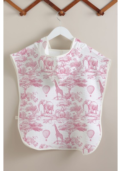 4 Kat Müslin Panço - Pink Toile De Jouy