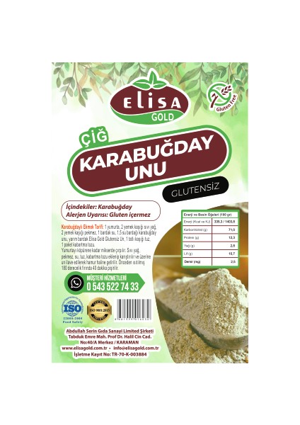 Çiğ Karabuğday Unu 5 kg