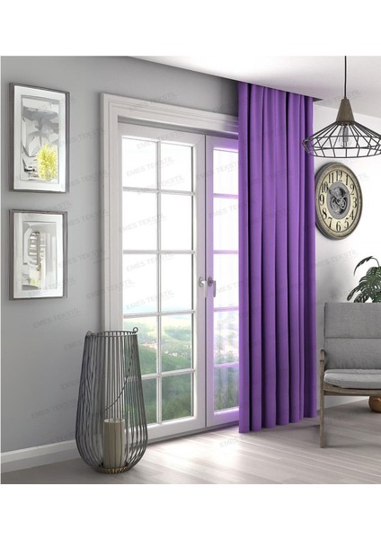 Mor Fon Perde,mor Kadife Dokulu Fon Perde,pilesiz Ekstrafor Büzgülü (Tek Kanat) fiyatları