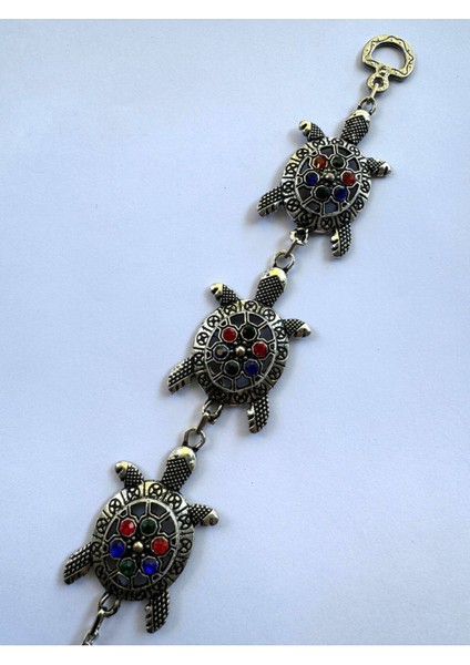 Zamak Döküm Metal 3'lü Kaplumbağa Figür Duvar Kapı Süsü ve Aksesuar modelleri
