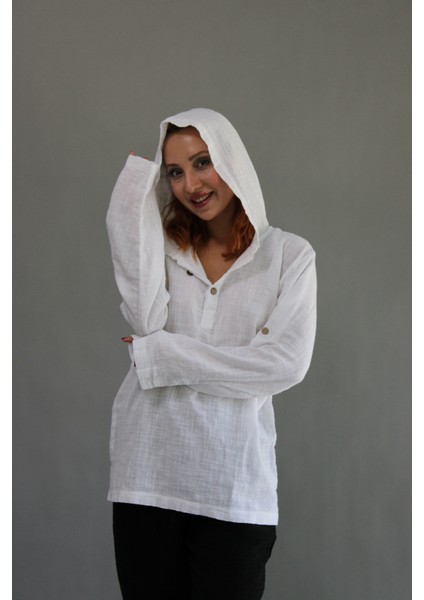 Keten Unisex Kapüşonlu Sweet