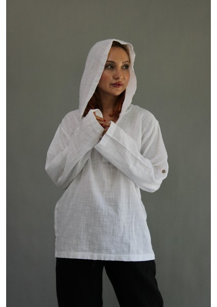 Keten Unisex Kapüşonlu Sweet