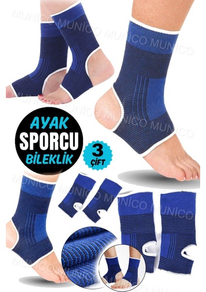 3 Çift Ayak Bileği Desteği Sıkıştırma Kayışı Aşil Brace Fitness Için Koruyun Esnek