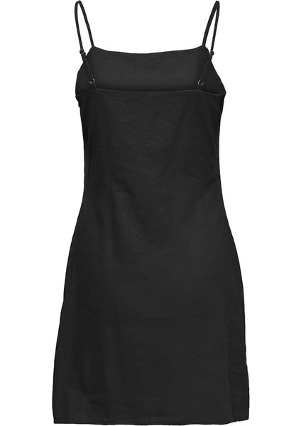 Onlcaro Lınen Blend Short Dress Pnt Kadın Siyah Elbise - 15255185 modelleri