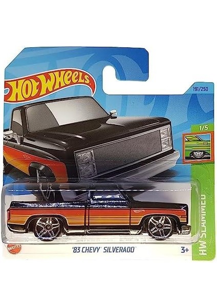 Wheels - ´83 Chevy Silverado - Hw Slammed 1/5 - HKJ06 - Short Card - Gm - Pickup Truck - Mattel 2023