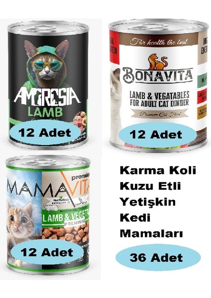 Karma Koli Kuzu Etli Yetişkin Kedi Maması 36 Adet