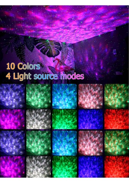 Galaksi Projektör Gece Lambası Bluetooth Hoparlör Disko Topu Yıldızlı Rgb Star Light Tavan Aydınltma fırsatları