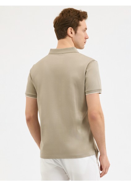 Erkek Regular Fıt Polo Yaka Tişört-Bej modelleri