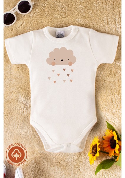 Unisex Bebek %100 Organik Pamuklu Dream Baskılı 3-6-9-12 Ay 3lü Kısa Kollu Bebek Body Zıbın modelleri